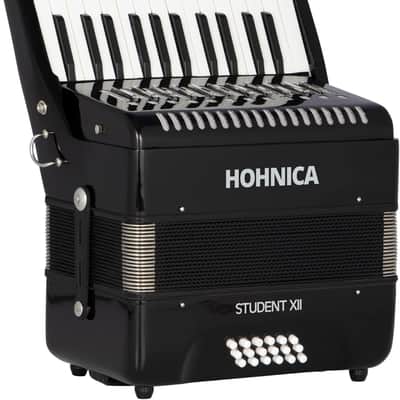 Hohner 44-Key Student XII Piano Accordion - Black (STUXII) image 3