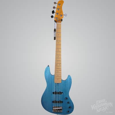 Sire Marcus Miller V6-5 String, Maple Fingerboard, Ocean Turquoise Blue - 7# 3oz image 3