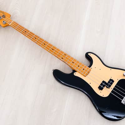 1983 Fender Precision Bass ‘57 Vintage Reissue PB57-95 Black Lacquer w/ USA Fullerton Pickup, Japan MIJ Fujigen image 12