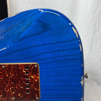 Fender USA Custom Shop '62 1962 Stratocaster Heavy Relic Guitar with COA + Case 2022 - Sapphire Blue Transparent / Rosewood fingerboard image 14