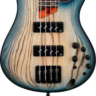 Ibanez SR600E Standard 4-String Bass Guitar, Rosewood Fingerboard, Cosmic Blue Starburst Flat image 2