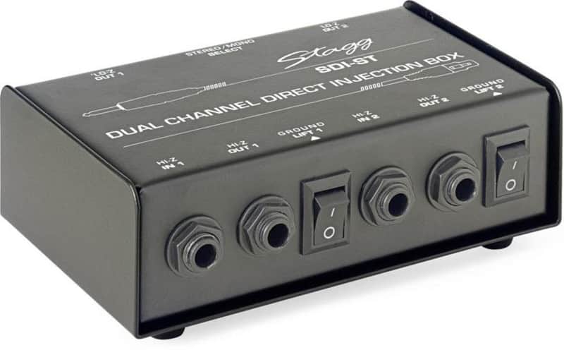 Stagg 2 Channel DI Box with Mono/Stereo Switch image 1