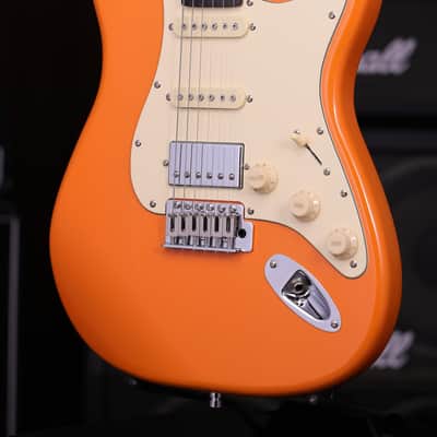 Dhatarattha DST HSS Bright Orange – Roasted Maple Neck, Stainless Steel Frets image 4
