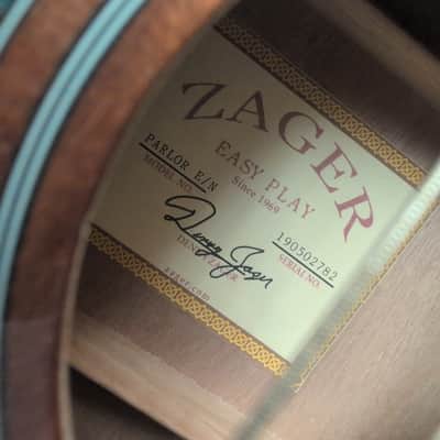 Zager Parlor E/N Easy Play Acoustic Electric Guitar 2019 W/OHSC Signed Excellent! image 2