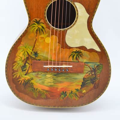 Stromberg Voisinet Hawaiian Theme Parlor Guitar image 9
