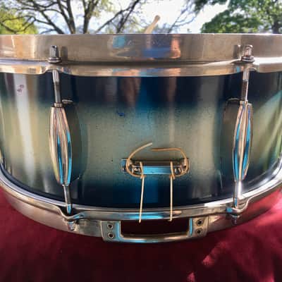 Slingerland 1940s Radio King Blue & Silver Duco Painted Lacquer image 4