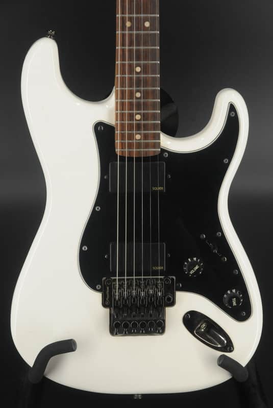 Squier Contemporary Active Stratocaster HH - Olympic White w/ Floyd Rose & Case image 1