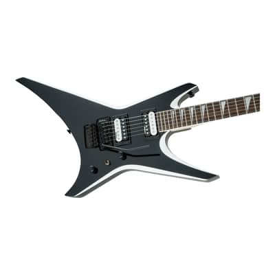 Jackson JS Series Warrior JS32 6-String Right-Handed Electric Guitar with Poplar Body, Maple Neck, and Amaranth Fingerboard (Black with White Bevels) image 3