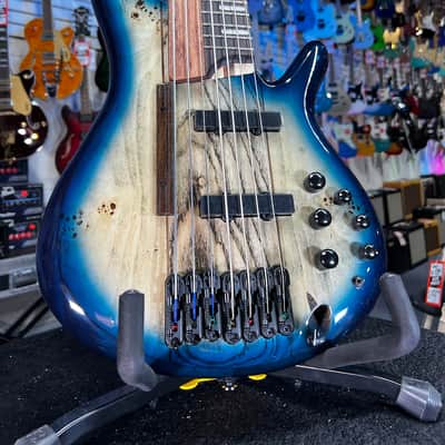 Ibanez Bass Workshop SRAS7 Ashula 7-string Bass Guitar - Cosmic Blue Starburst Shipping Authorized Dealer! 474 GET PLEK’D! image 5