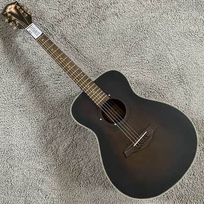 40 Inch Black Acoustic Guitar, Spruce Wood Veneer Top, Mahogany Neck image 3
