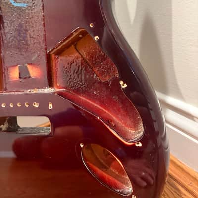 Hurricane Strat-style body and neck - Wine Red image 3