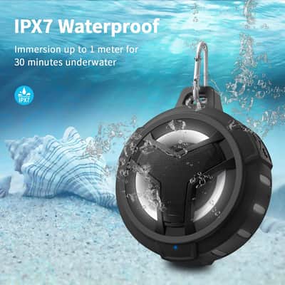 Waterproof Bluetooth Shower Speaker, Portable Wireless Speaker for Kayaking, Camping, Beach, Travel & Outdoor Use image 2