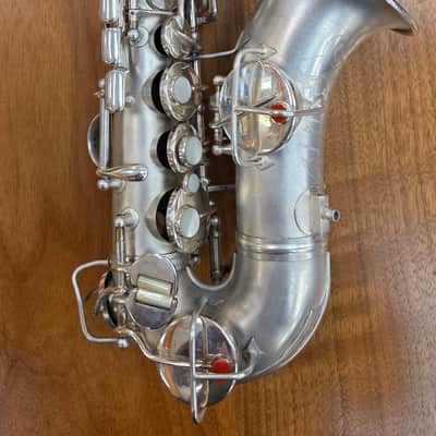 Blessing by CONN Bb vintage professional curved soprano saxophone in satin silver plate with gold wash bell, very RARE image 1