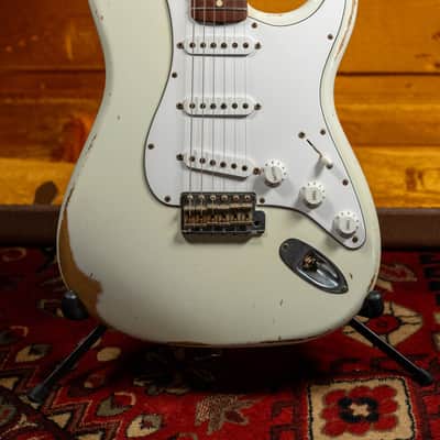 2006 Fender Custom Shop '60 Stratocaster Relic Olympic White w/OHSC image 2