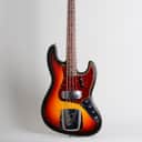 Fender  Jazz Bass Solid Body Electric Bass Guitar (1966), ser. #128485, original black tolex hard shell case.