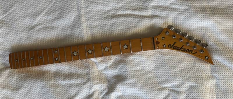 Jackson Early 1980's Vintage Guitar NECK,Custom upgraded with a NITRO Clear-Coat Finish and NEW  Kluson Style Tuners image 1