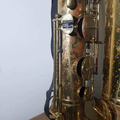 1934 BUESCHER TRUE TONE BARITONE SAX USA image 5