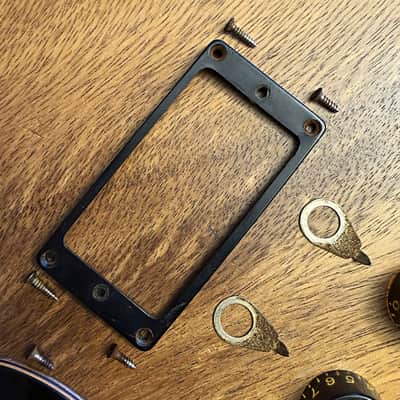 Original 1974 Gibson SG bundle: pickguard, poker chip, one pickup ring, 4 speed knobs, 4 pointer washers, period screws image 4