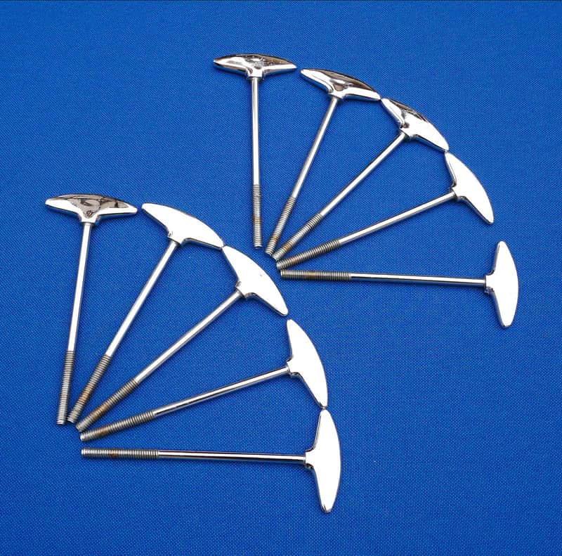 Sonor Teardrop Champion T-rods Tension Rods Bass Drum Lot of 10 Vintage image 1