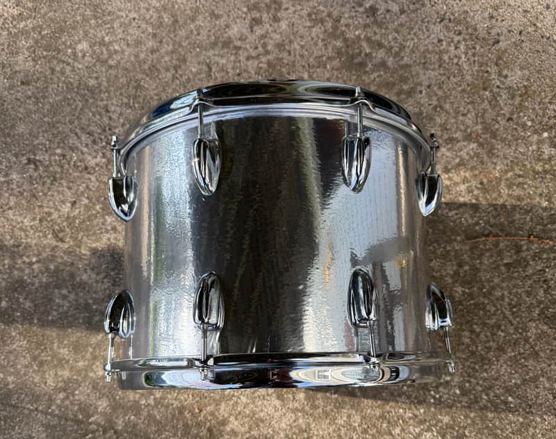 Slingerland 9X14 5 Ply Maple Shell Mid 1970’s - Silver Wrap OVER NATURAL LACQUER MAPLE GLOSS image 1