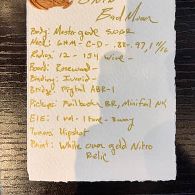 Ronin Badmoon 2020 White Over Gold Relic (White Falcon Style) New *Last one ever* Clean Demo added. (Authorized Dealer image 13
