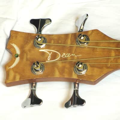 DEAN EQABA GN L Exotica Quilt Ash LEFTY A/E 4-string BASS guitar NEW - w/Case image 5