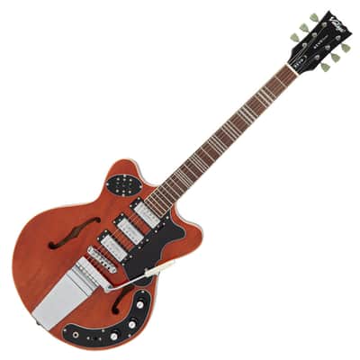 Vintage REVO Series 'Superthin' Electric Guitar ~ Natural image 1