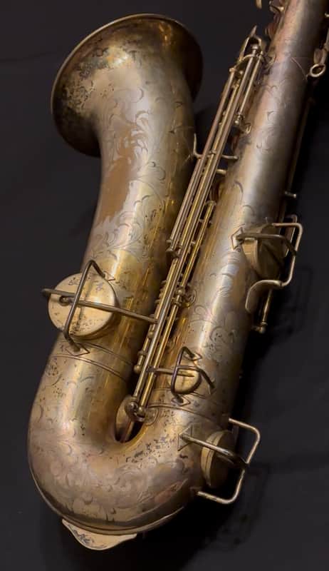 1927 Elkhart Band Instruments Co. (Martin) Tenor Saxophone Gold Plated w/ Deluxe Engraving image 1