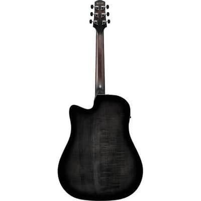 Ibanez Advanced Acoustic AAD77CE Solid Sitka / Flamed Maple Ac/El Cutaway Trans Black Sunburst Gloss image 2