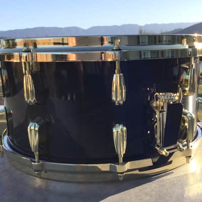 Scott’s Custom Drums 7”x14” maple single ply steambent snare drum “Slingerland radio king tribute” 2025 - Ebony stain lacquer image 2