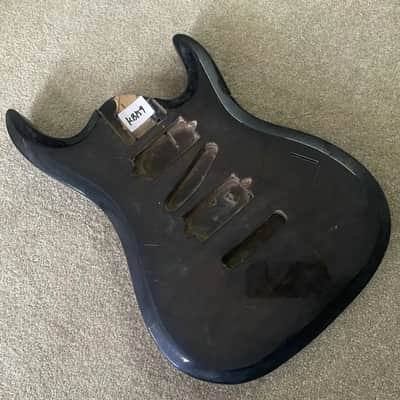 Black Basswood HSH 7 String Guitar Body image 1