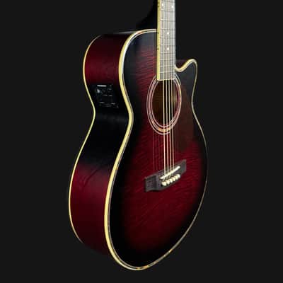 Freshman FA1AWRLH Electro Acoustic Guitar, Wine Red image 5
