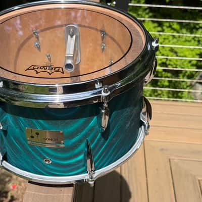 Sonor Tear Drop - Chicago 1966 - Blue/Green Turquoise Satin Flame image 4