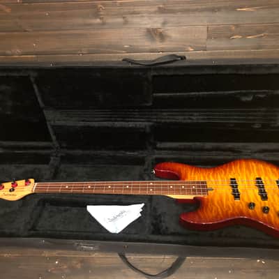Sadowsky NYC 21 4 string Bass guitar Lefty Quilted Maple Tobacco Burst USA Made lefty image 5