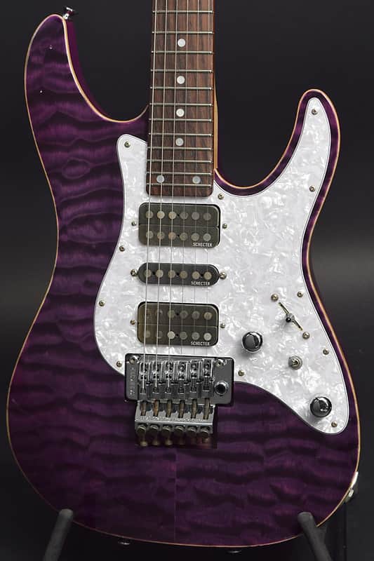 Schecter Japan SD-2-24-AS See Thru Purple | Reverb