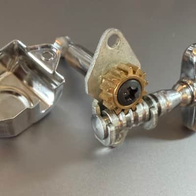 Takamine 3+3 tuners for Acoustic guitar [New old stock] 1970s - Chrome image 5