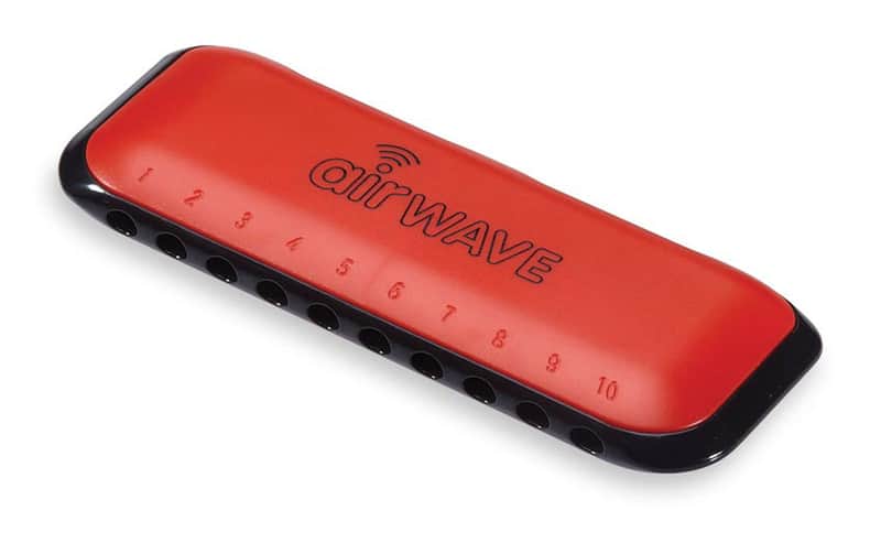 Suzuki Airwave Harmonica Easy-to-Hold Easy-to-Play Standard 10-Hole Diatonic Key of C Harmonica RED w/incl Instruction Booklet Pro-Quality Brass Reeds Super-Comfortable Resin Formed Body ALL AGES image 1
