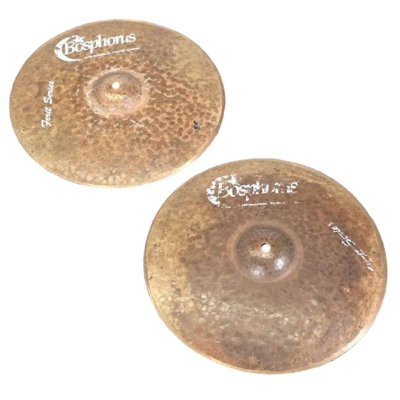 Used Bosphorus Ferrit Hi Hat Cymbals 14" 870/1000 grams - Good image 1