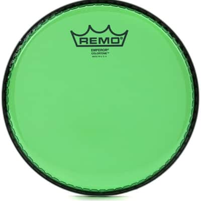 Remo Emperor Colortone Green Drumhead - 8 inch image 2