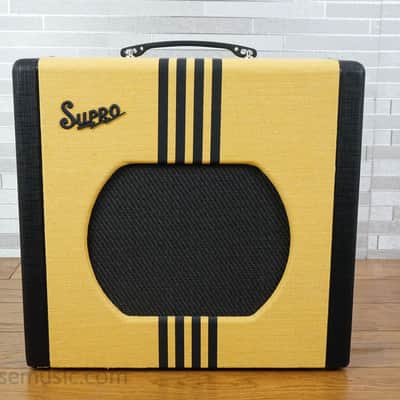 Supro 1822R Delta King 12 15-Watt 1x12" Guitar Combo 2021 - Present Tweed / Black Stripes image 1