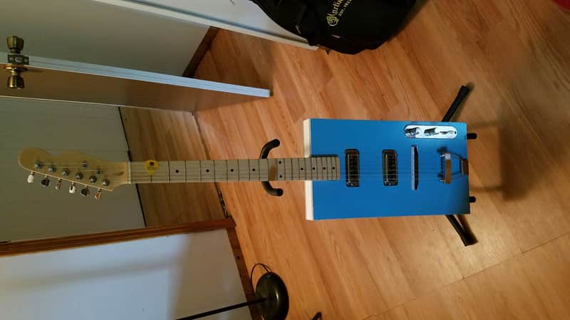 Home Made Bo Diddley  2016 Blue, White image 1