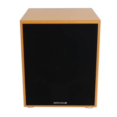 Rockville Rock Shaker 12" Inch Wood 800w Powered Home Theater Subwoofer Sub image 7