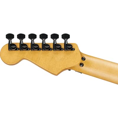 EVH Limited Edition Striped Series Frankenstein Frankie Guitar w/ Gig Bag - Aged Black and Yellow Bumblebee image 7