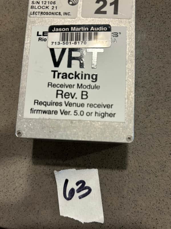 Lectrosonics VRT Tracking Receiver Module Block 21 image 1