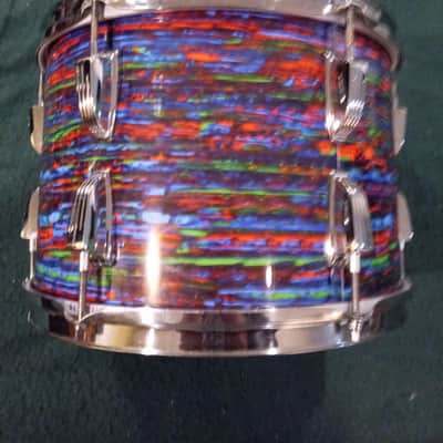 Ludwig 9X13 TOM EARLY 80'S - PSYCHEDELIC RED WRAP image 3