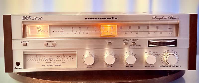 🎶✨ Marantz SR 2000 Vintage Stereo Receiver w/ Wood Case — Serviced, Ultrasonic-Cleaned image 1