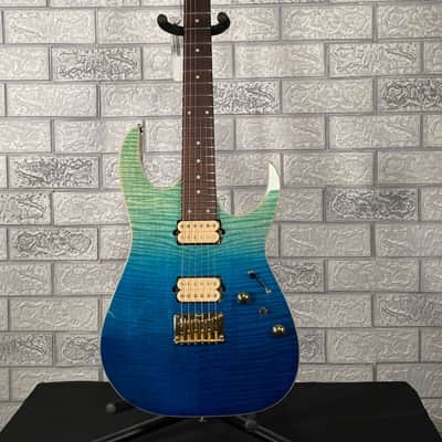 Ibanez RG421HPFM-BRG Standard Blue Reef Gradation image 1