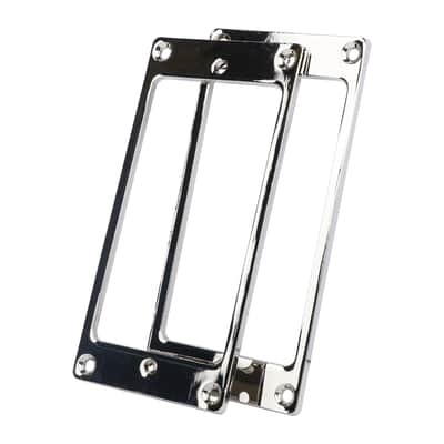 Metal Humbucker Mounting Rings Set 2pc – LP SG Pickup Bezels Silver Flat image 1