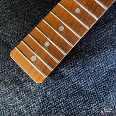 Guitar Mill T-Style Replacement Neck / 1 pc. Roasted Maple / MOP Dots / Classic C / Gloss / Med Relic (#GIN-3906) image 5