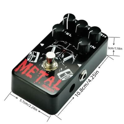 MOEN AM-TM Metal Guitar Effect Pedal, Metal Distortion Level Gain Low Middle High Guitar image 7